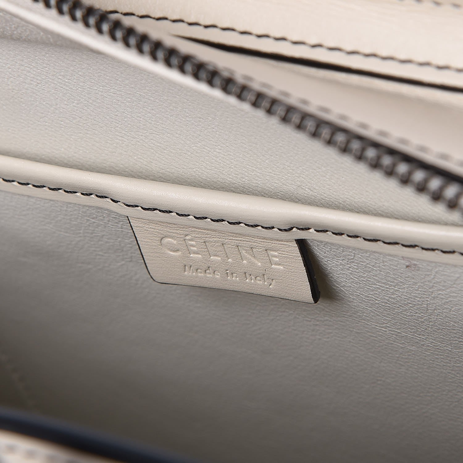 Celine Satin Calfskin Nano Luggage White 6 of 7