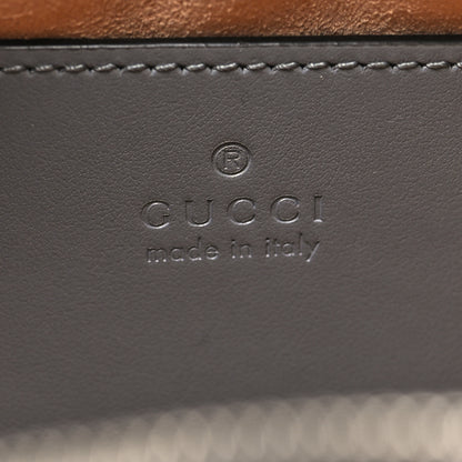 Gucci Calfskin Matelasse Aria Small GG Marmont Chain Shoulder Bag Deep Grey 6 of 12