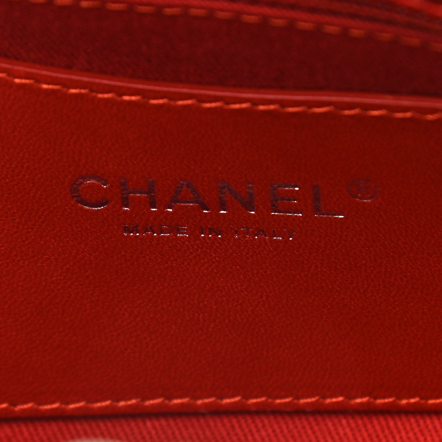 Glazed Calfskin Quilted Medium Just Mademoiselle Red