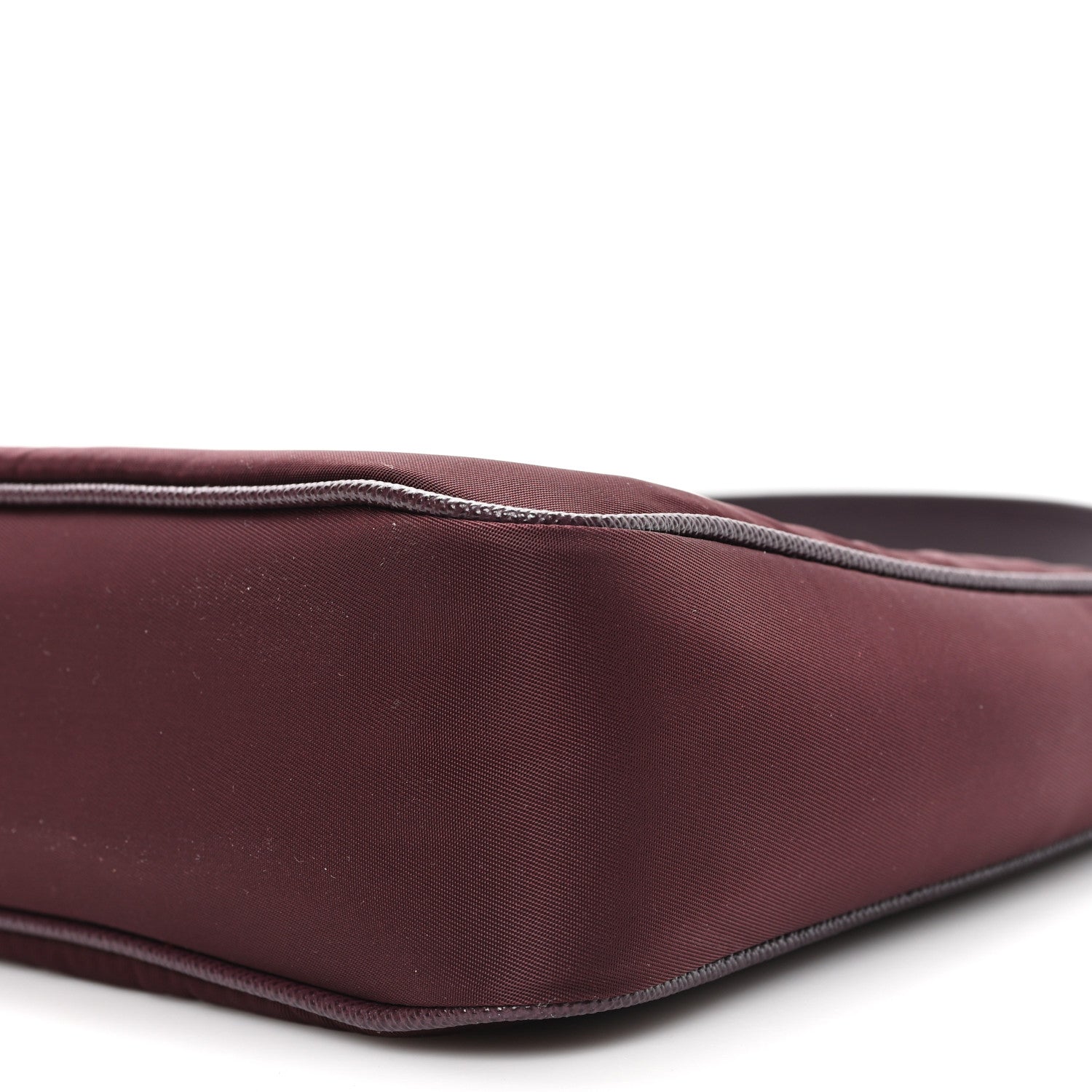 Prada Tessuto Nylon Saffiano Mini Re-Edition 2005 Bag Bordeaux 9 of 9