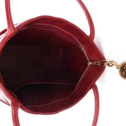 Chanel Lambskin Quilted Medallion Tote Red 5 of 12