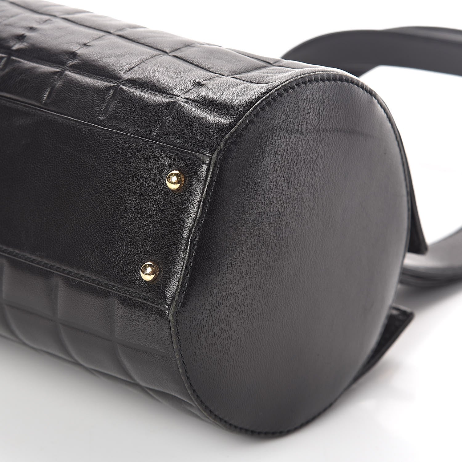 Chanel Lambskin Chocolate Bar Quilted CC Shoulder Bag Black 10 of 10