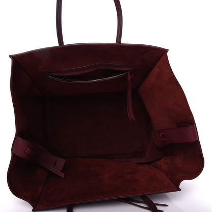 Celine Drummed Calfskin Medium Phantom Luggage Burgundy 5 of 8