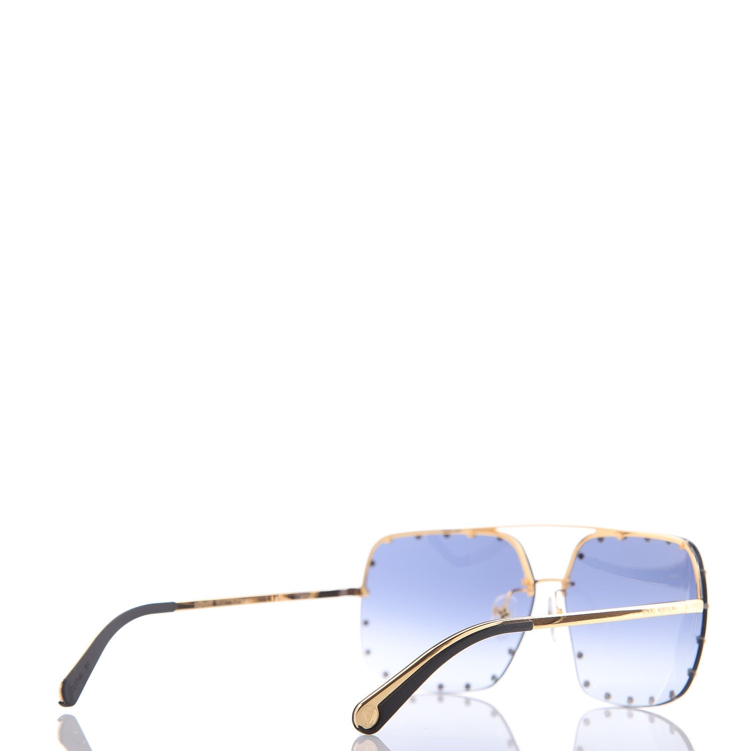 Louis Vuitton The Party Square Sunglasses Z2354E Blue 4 of 7