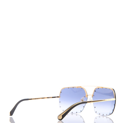 Louis Vuitton The Party Square Sunglasses Z2354E Blue 4 of 7