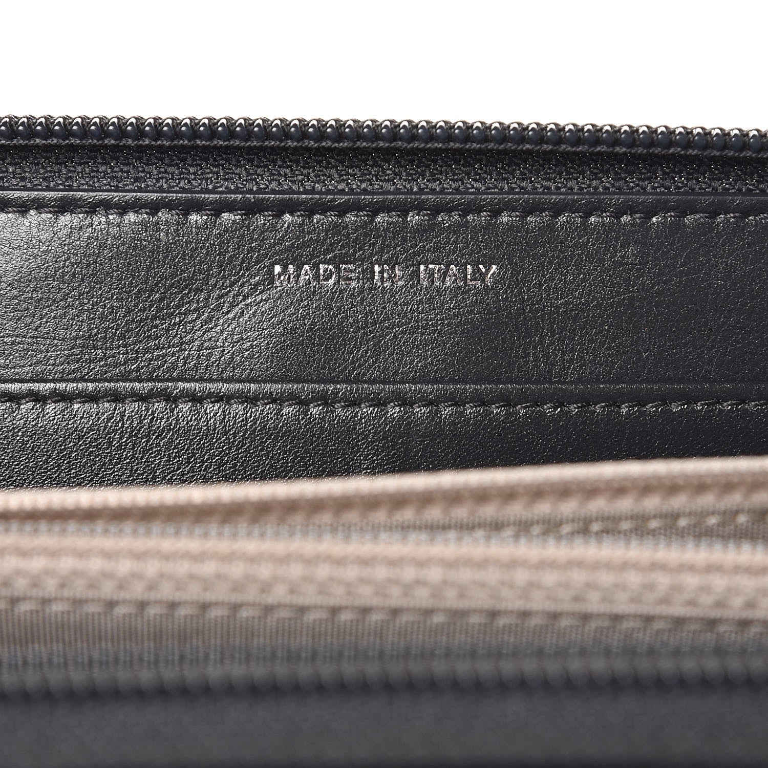 Chanel Glazed Calfskin Boy Zip Around Wallet Grey 7 of 10