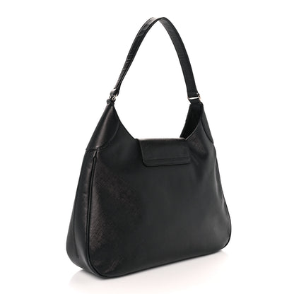 Salvatore Ferragamo Saffiano Hobo Black 2 of 8