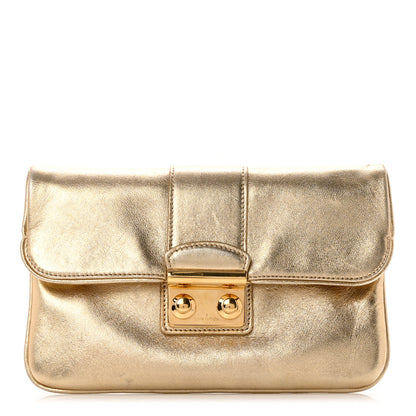Louis Vuitton Metallic Calfskin Sofia Coppola Slim Clutch MM Gold 3 of 7