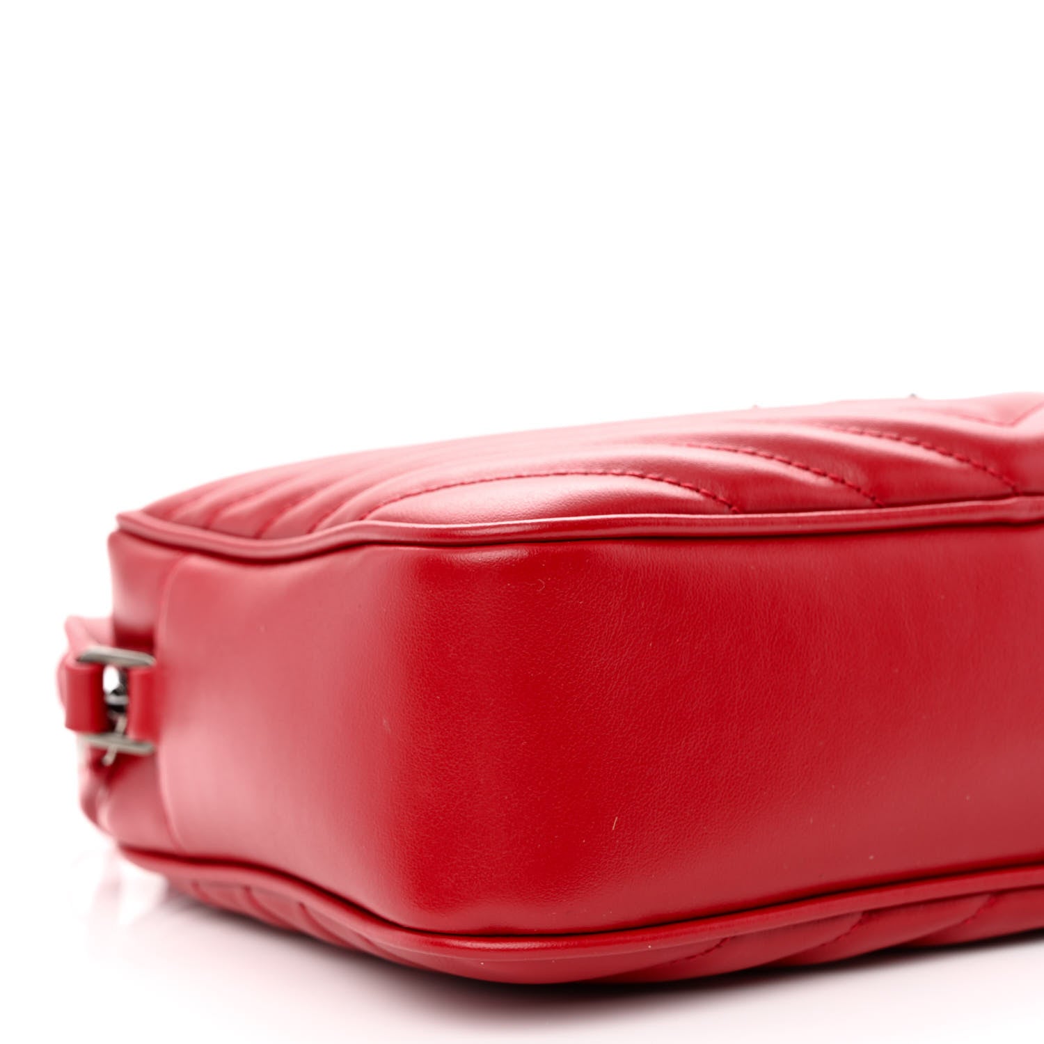 Saint Laurent Calfskin Matelasse Monogram Lou Camera Bag Red 9 of 11