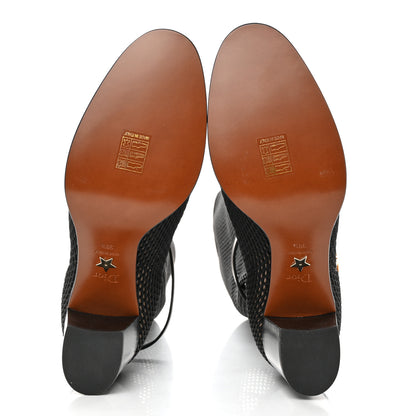 Christian Dior Empriente Mesh Montaigne Knee Boots 39.5 Black 5 of 8