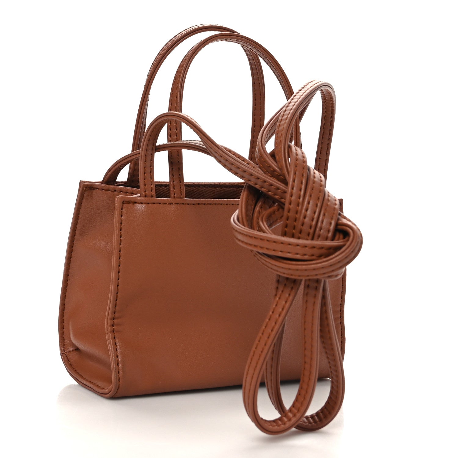 Telfar Vegan Leather Small Shopping Bag Tan 3 of 8