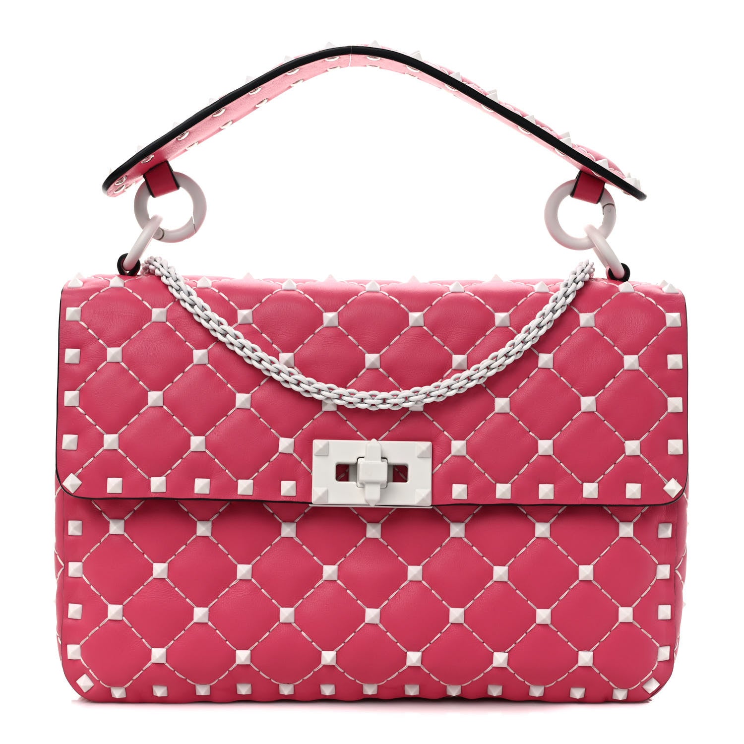Valentino Garavani Lambskin Medium Free Rockstud Spike Shoulder Bag Shadow Pink 1 of 8