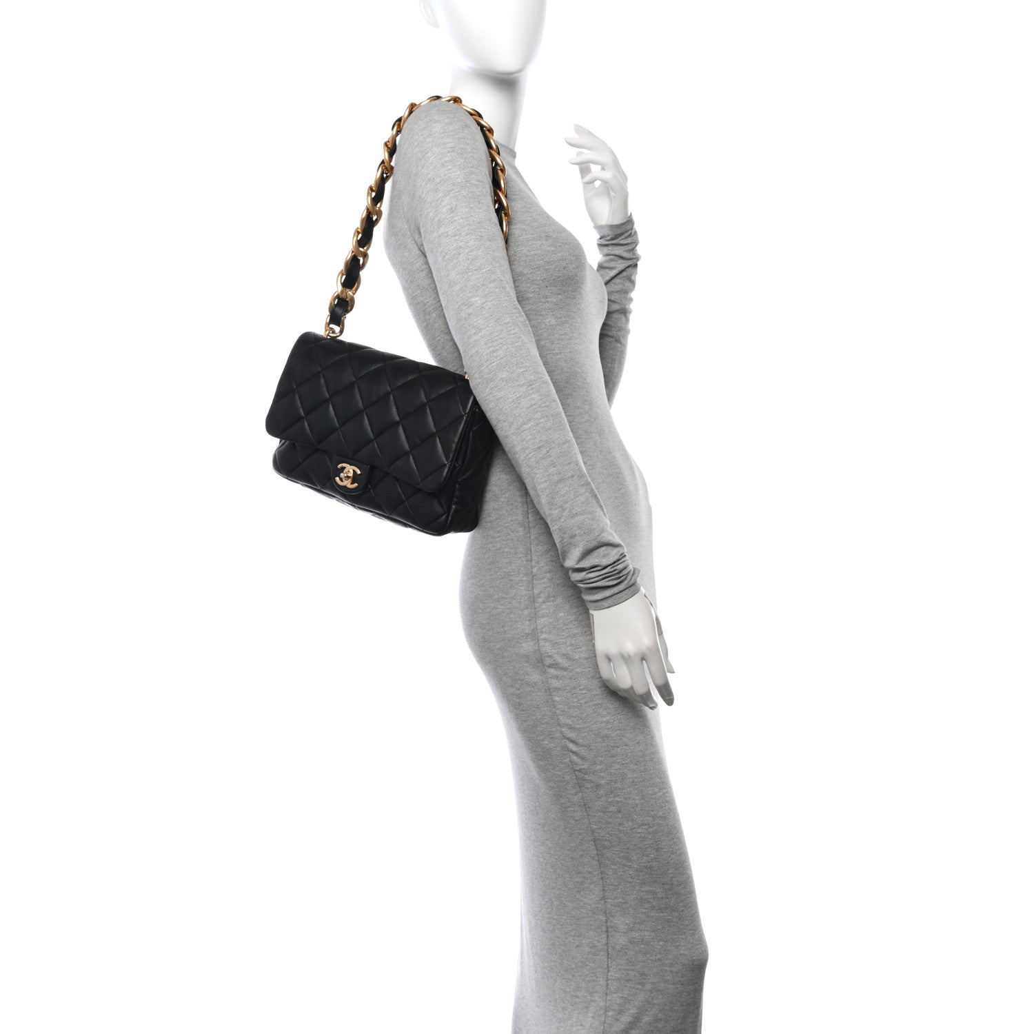 Chanel Lambskin Quilted Large CC Funky Town Flap Black 2 of 11