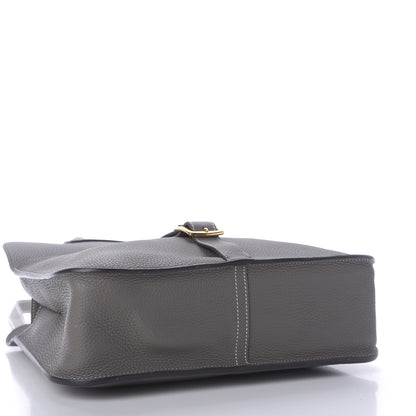 Hermes Taurillon Clemence Halzan 31 GM Etain 4 of 9