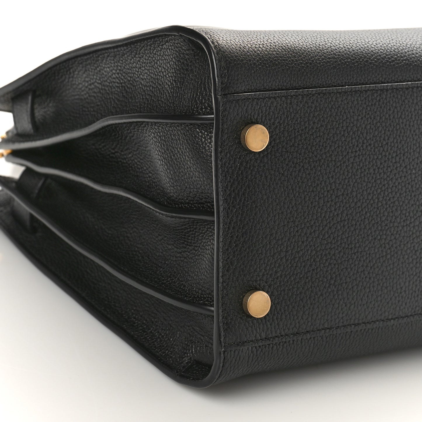 Grained Calfskin Small Supple Sac De Jour Black