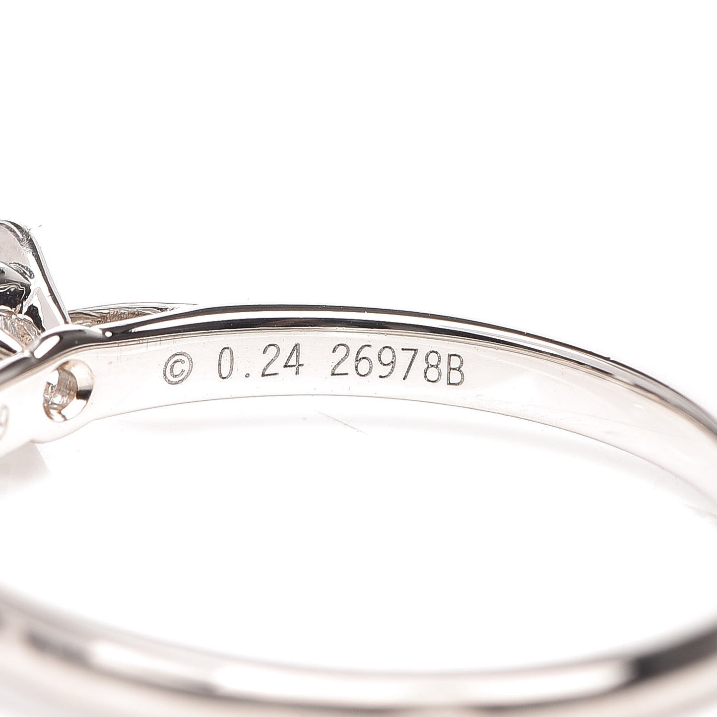 Platinum Diamond .24ct Solitaire Engagement Ring 49 4.75