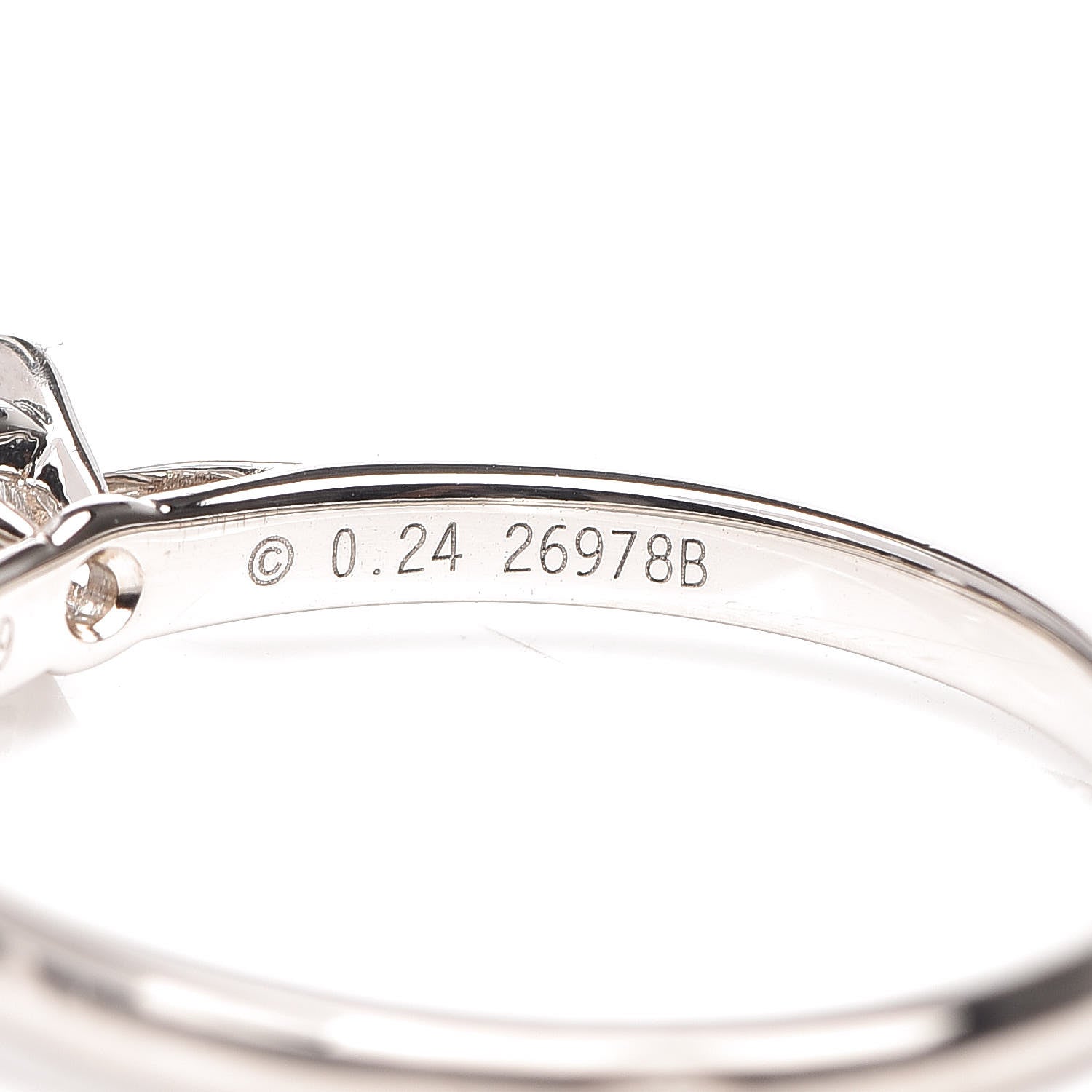 Cartier Platinum Diamond .24ct Solitaire Engagement Ring 49 4.75 5 of 7