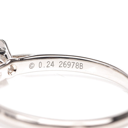 Cartier Platinum Diamond .24ct Solitaire Engagement Ring 49 4.75 5 of 7