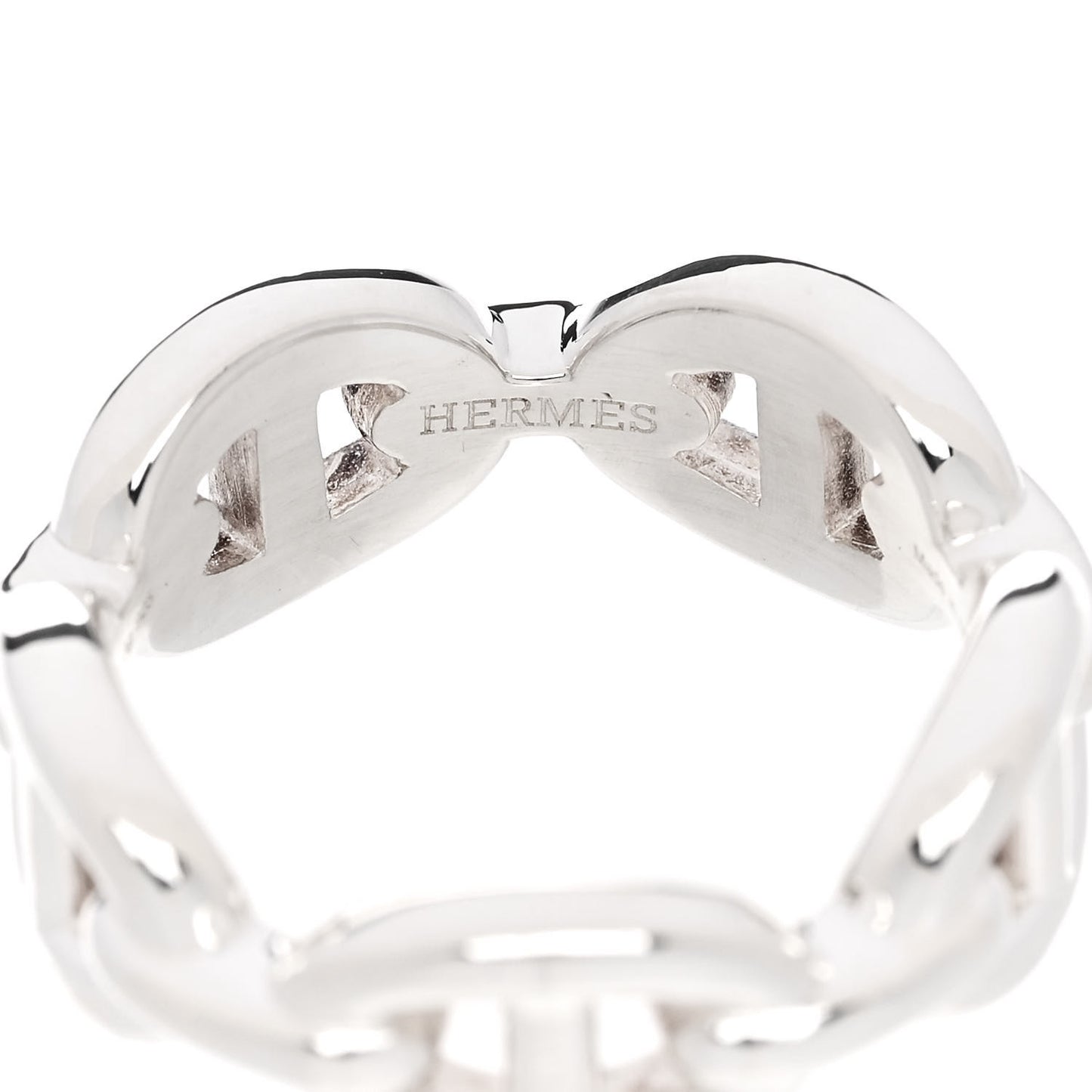 Sterling Silver PM Chaine d'Ancre Enchainee Band Ring 52 6