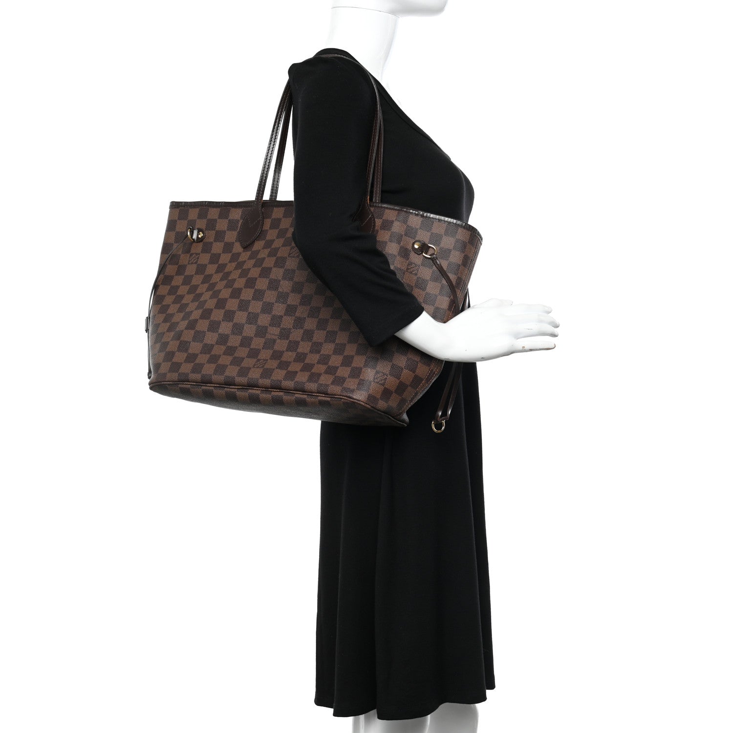 Louis Vuitton Damier Ebene Neverfull MM 2 of 12