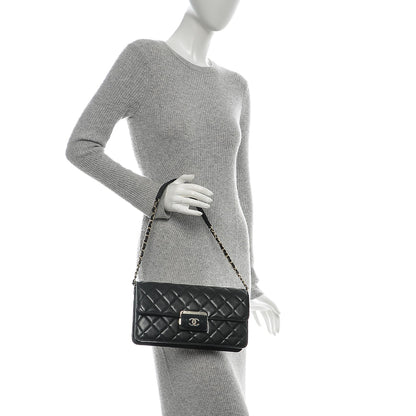 Chanel Sheepskin Quilted Small Beauty Lock Flap Black 2 of 7