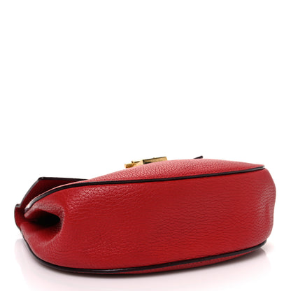 Chloe Grained Lambskin Drew Shoulder Bag Plaid Red 4 of 11
