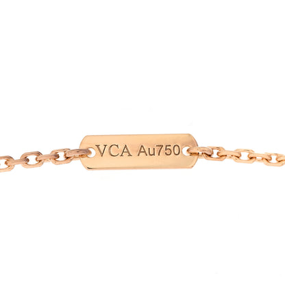 Van Cleef & Arpels 18K Yellow Gold Carnelian Vintage Alhambra Pendant Necklace 5 of 5