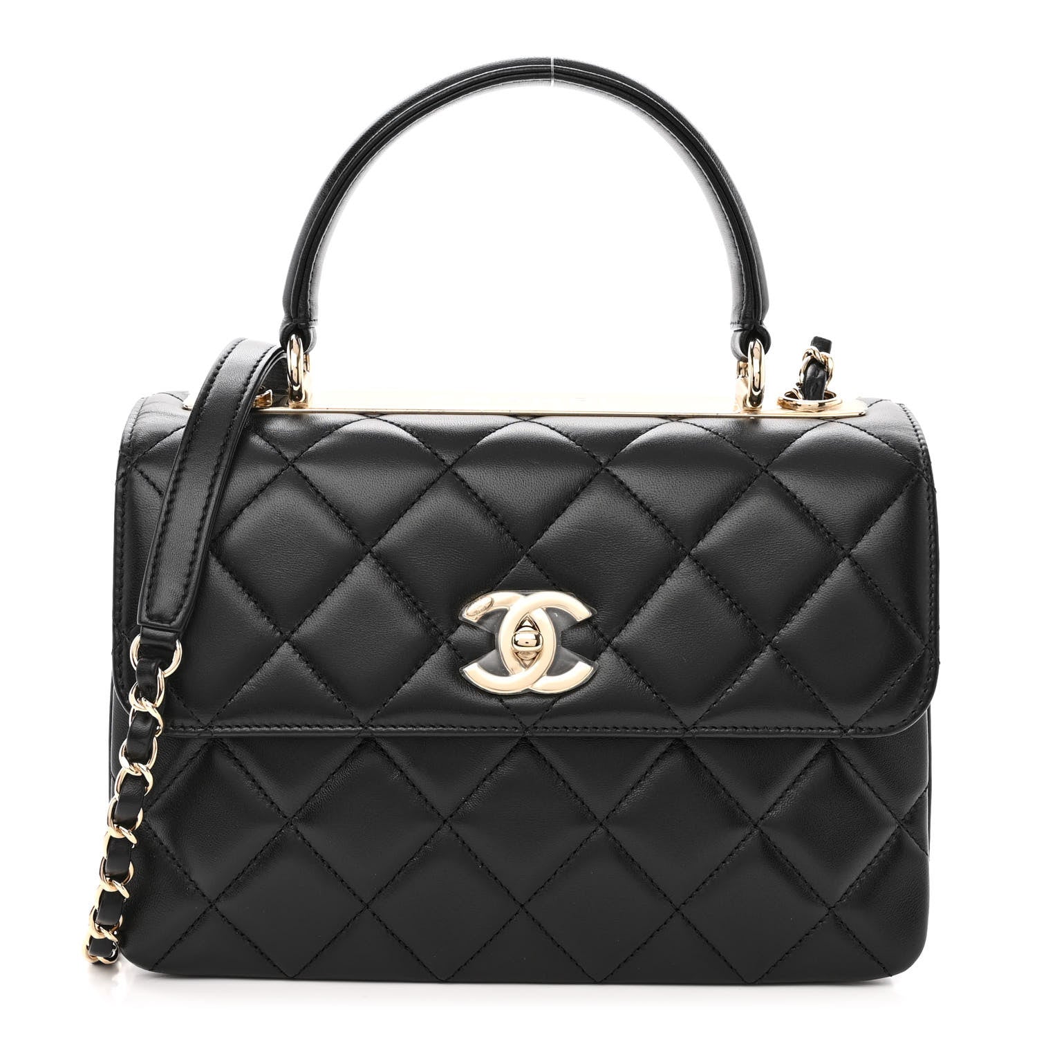 Chanel Lambskin Quilted Small Trendy CC Dual Handle Flap Bag Black 1 of 12