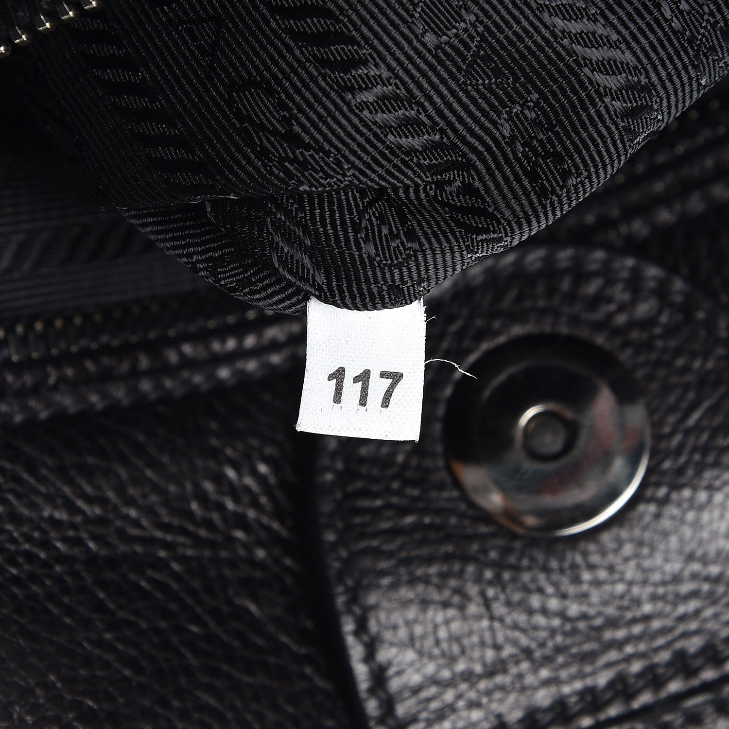 Prada Glace Calf Tote Bag Baltico Nero Black 8 of 12