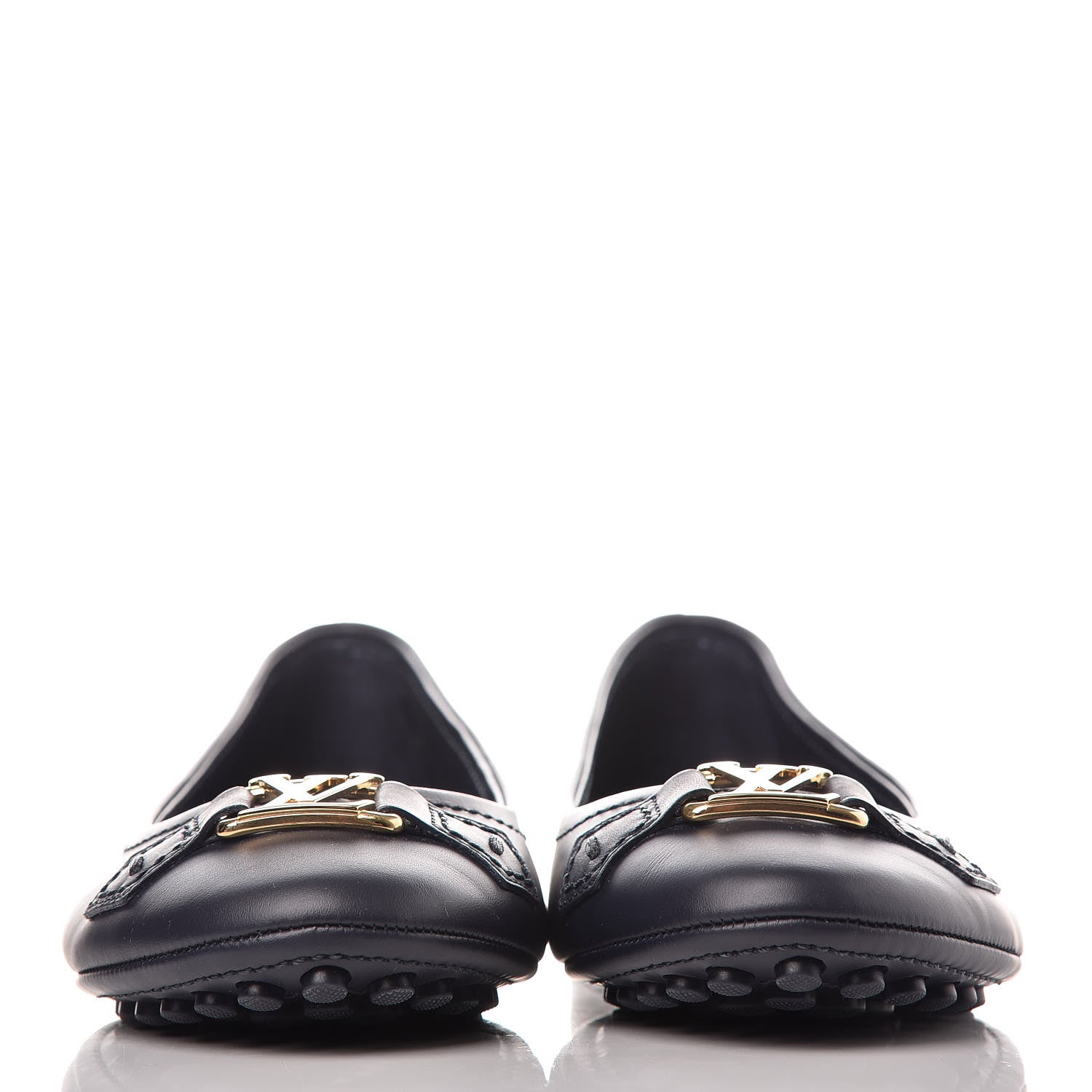 Louis Vuitton Calfskin Oxford Ballerina Flats 39 Navy 2 of 9