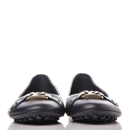 Louis Vuitton Calfskin Oxford Ballerina Flats 39 Navy 2 of 9