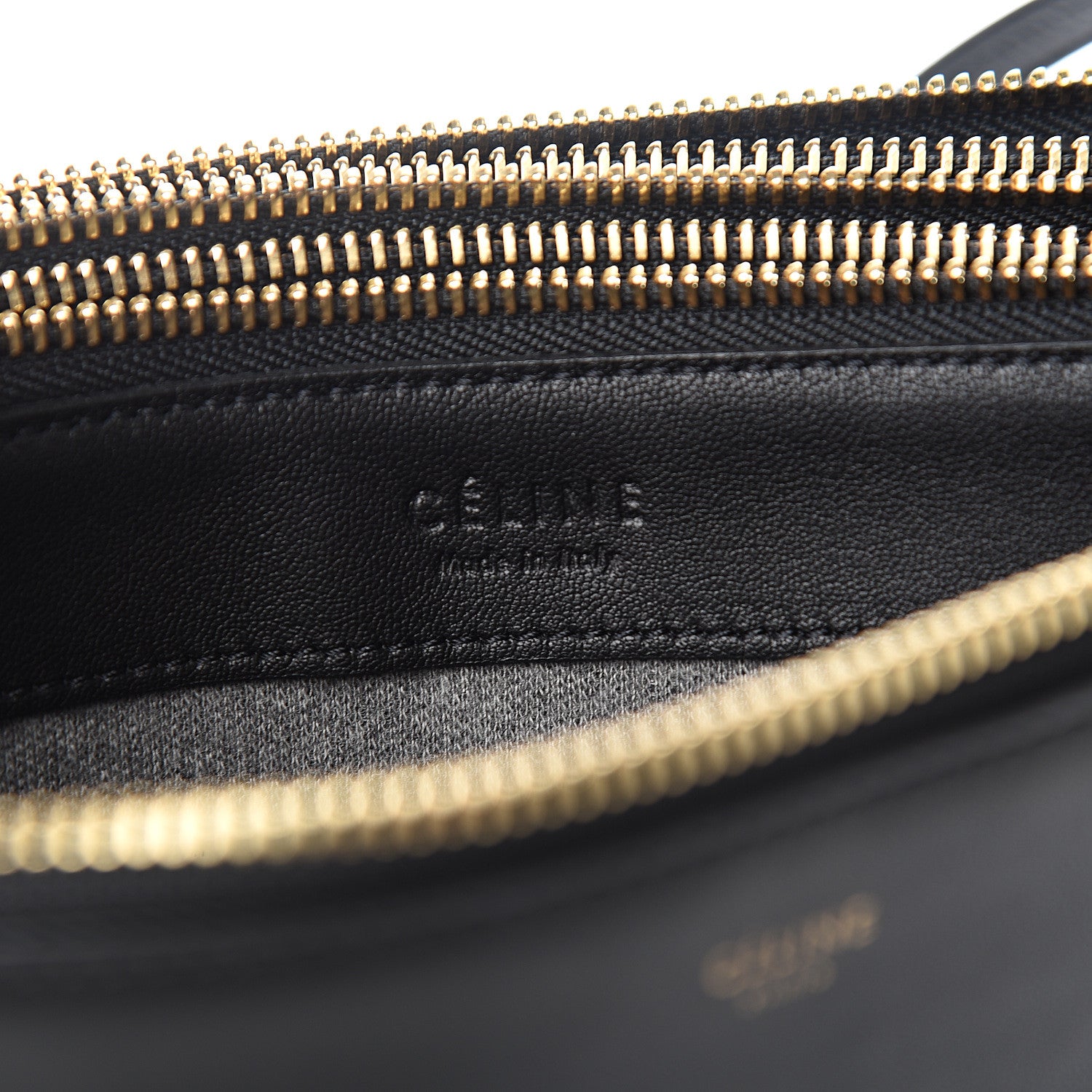 Celine Lambskin Large Trio Crossbody Bag Black 9 of 10