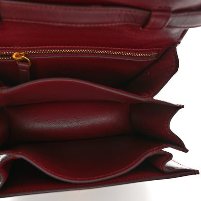 Celine Box Calfskin Small Classic Box Flap Bag Burgundy 4 of 9