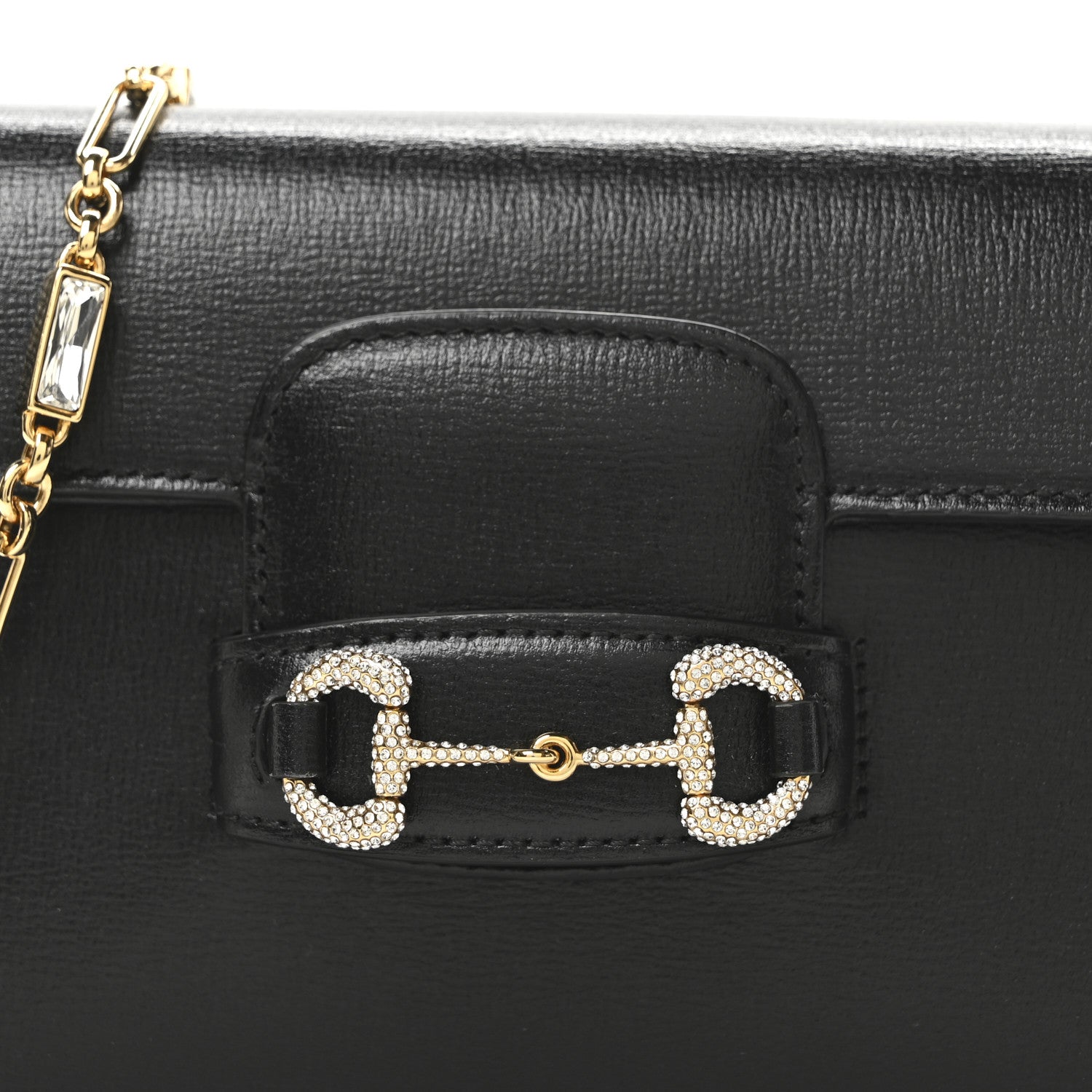 Gucci Azalea Calfskin Crystal Horsebit 1955 Mini Bag	 Black 8 of 10