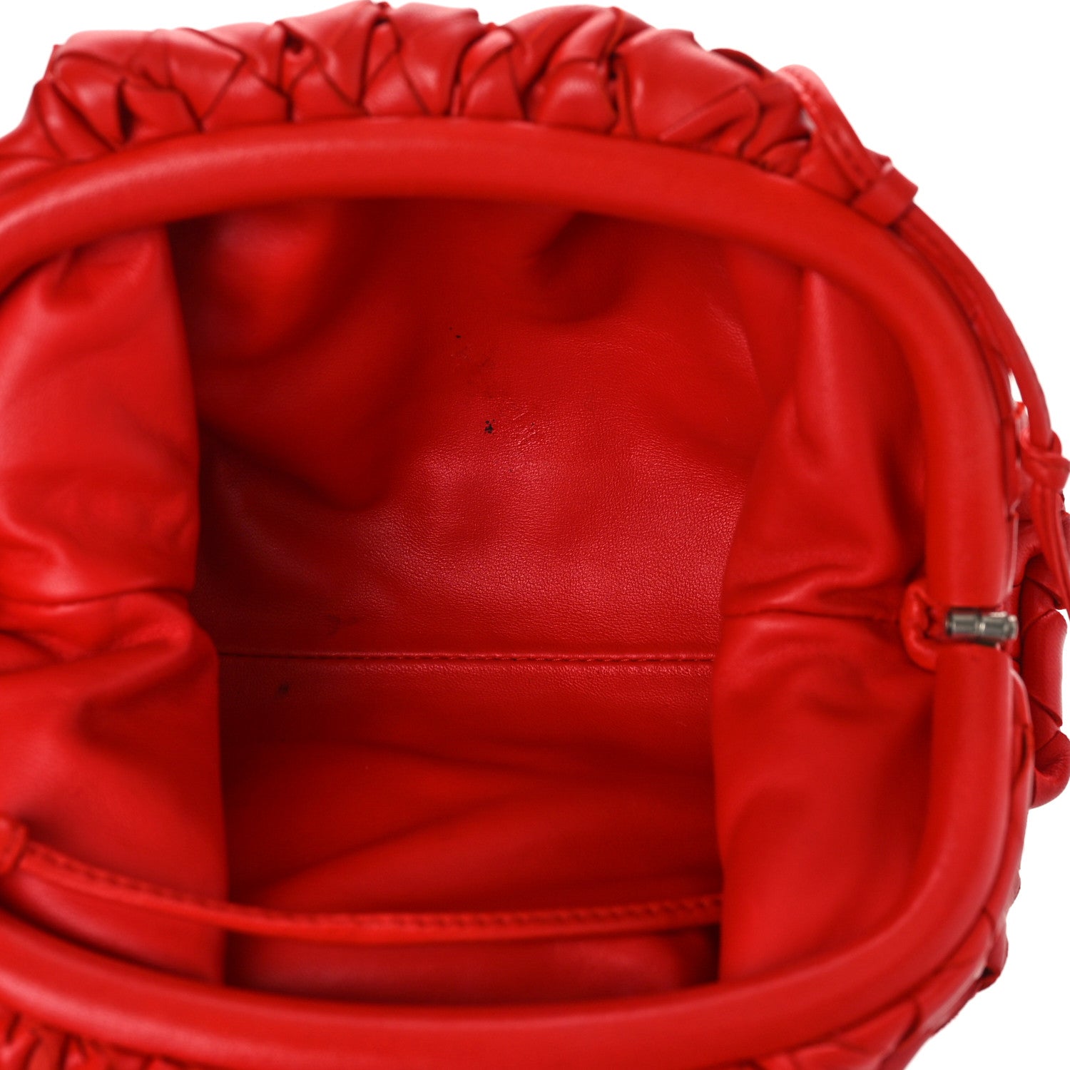 Bottega Veneta Nappa Intrecciato The Mini Pouch Bright Red 5 of 11