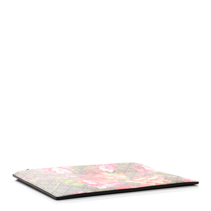 Gucci GG Supreme Monogram Blooms Suede Large Zip Pouch Beige Multicolor Dry Rose 4 of 8