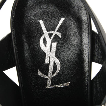 Saint Laurent Calfskin Tribute 75 Platform Sandals 40 Black 7 of 7