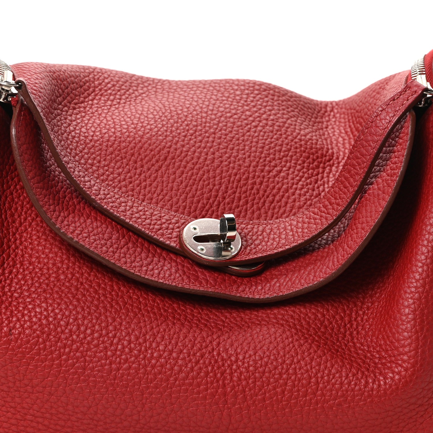 Hermes Taurillon Clemence Lindy 34 Rouge Garance 8 of 10