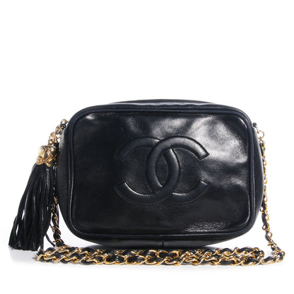 Chanel Lambskin CC Tassel Camera Case Black 1 of 8