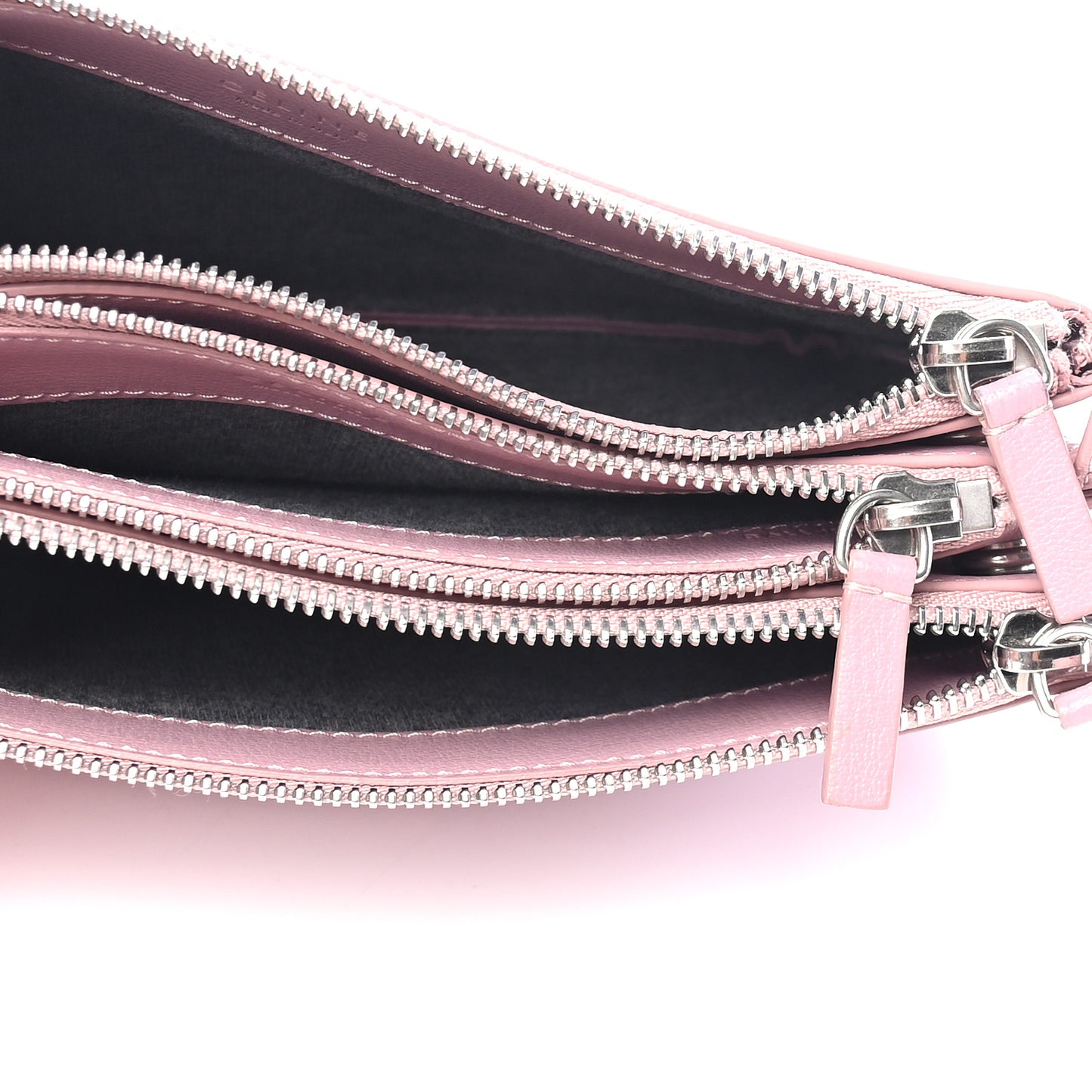 Lambskin Small Trio Crossbody Bag Antique Rose