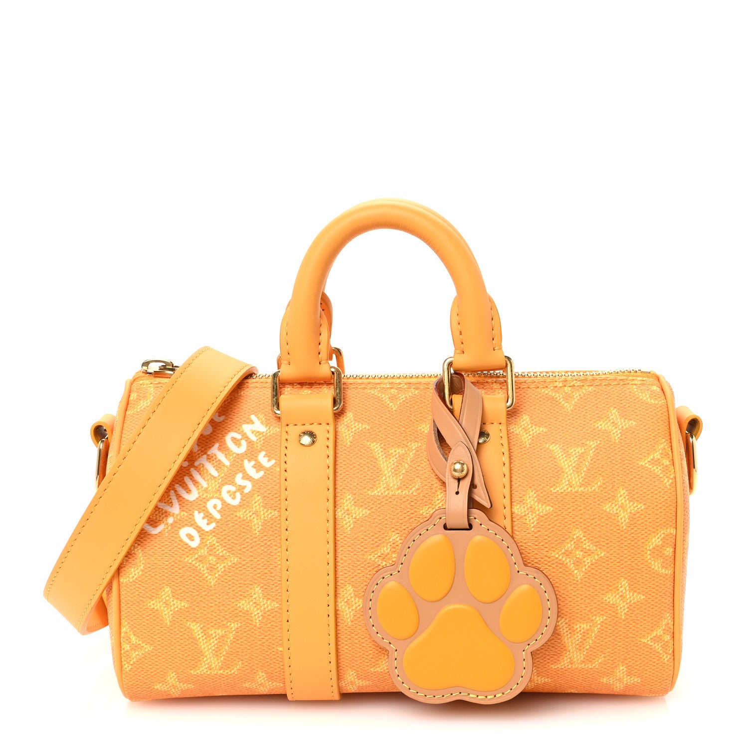 Louis Vuitton Monogram Heritage Keepall Bandouliere 25 Yellow 1 of 10