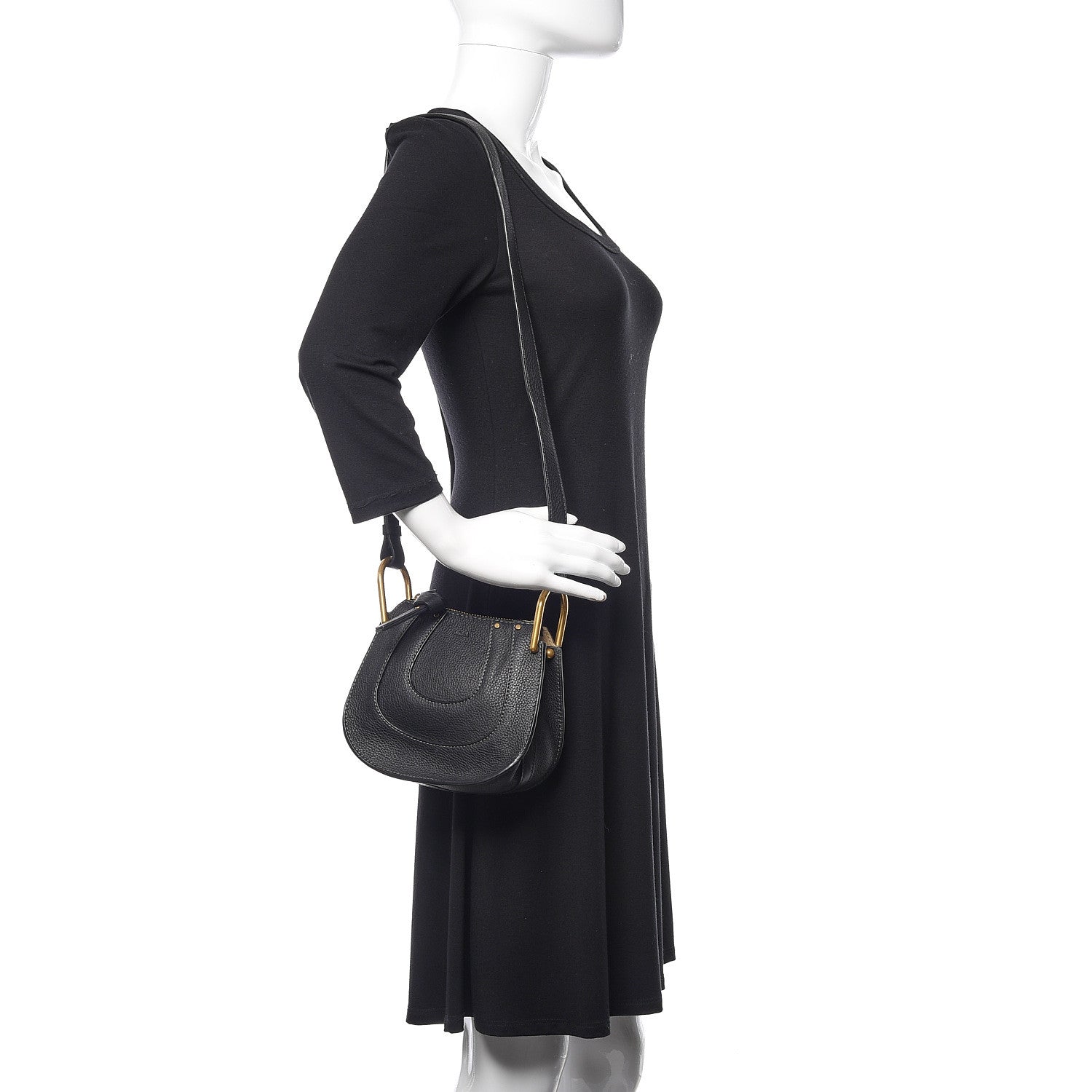Chloe Grained Calfskin Nano Hayley Hobo Black 2 of 9