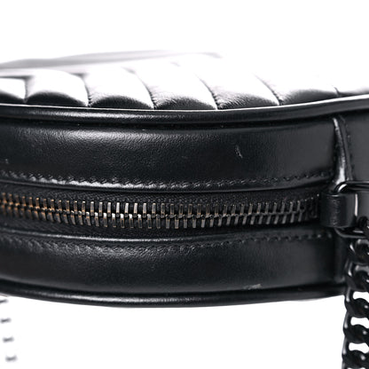 Saint Laurent Calfskin Matelasse Chevron Round Vinyle Camera Bag Black 11 of 17