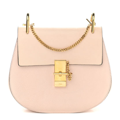 Chloe Grained Calfskin Lambskin Drew Shoulder Bag Biscotti Beige 1 of 11