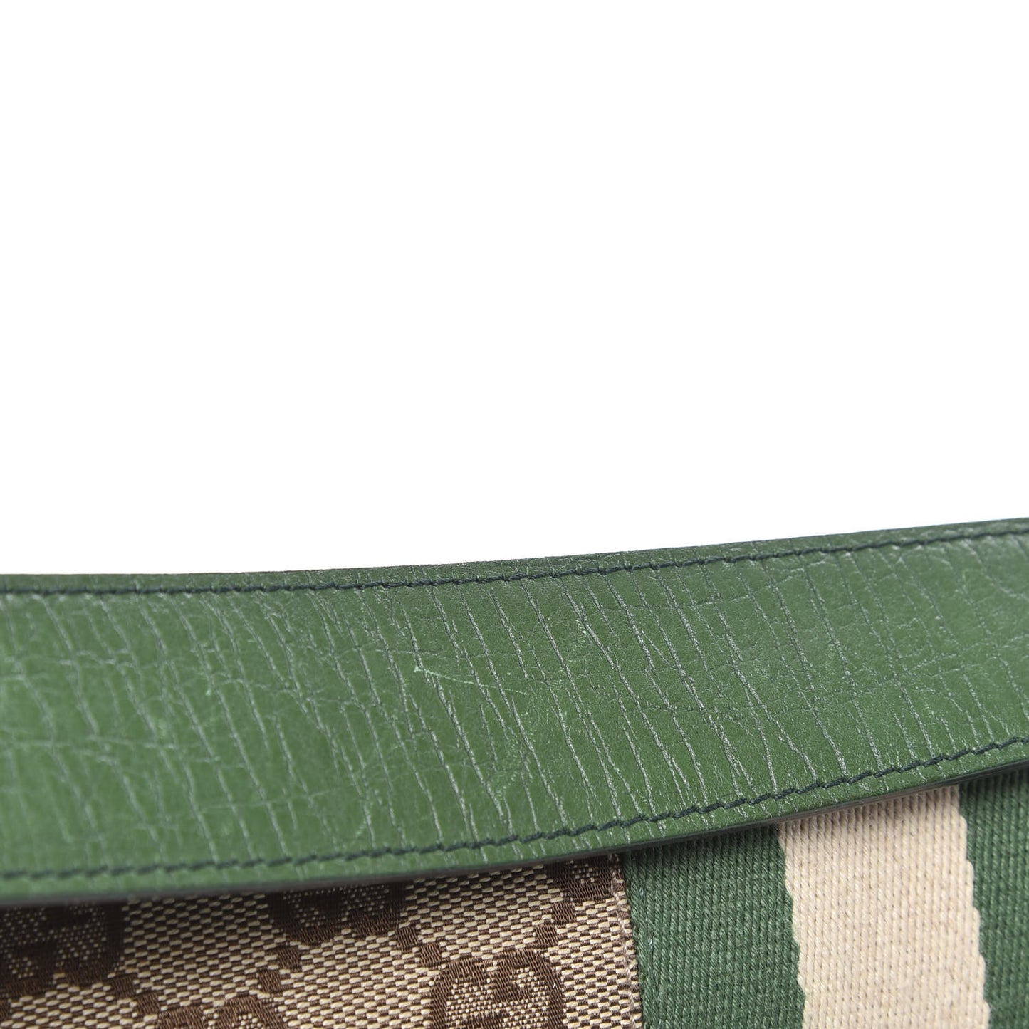 Monogram Horsebit Web Flap Bag Green