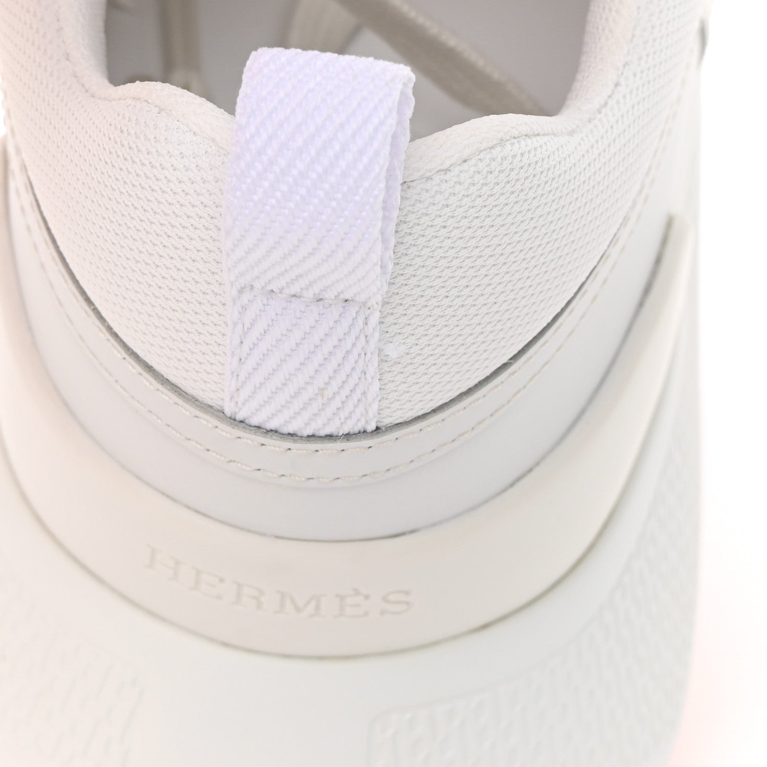 Hermes Mesh Calfskin Womens Giga Sneakers 38 White 10 of 11