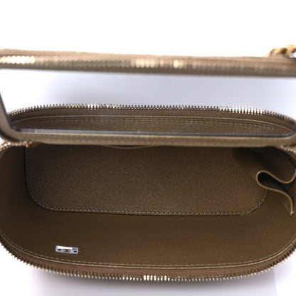Chanel Metallic Lambskin Quilted Small CC Dynasty Vanity Case With Chain Gold 4 of 9
