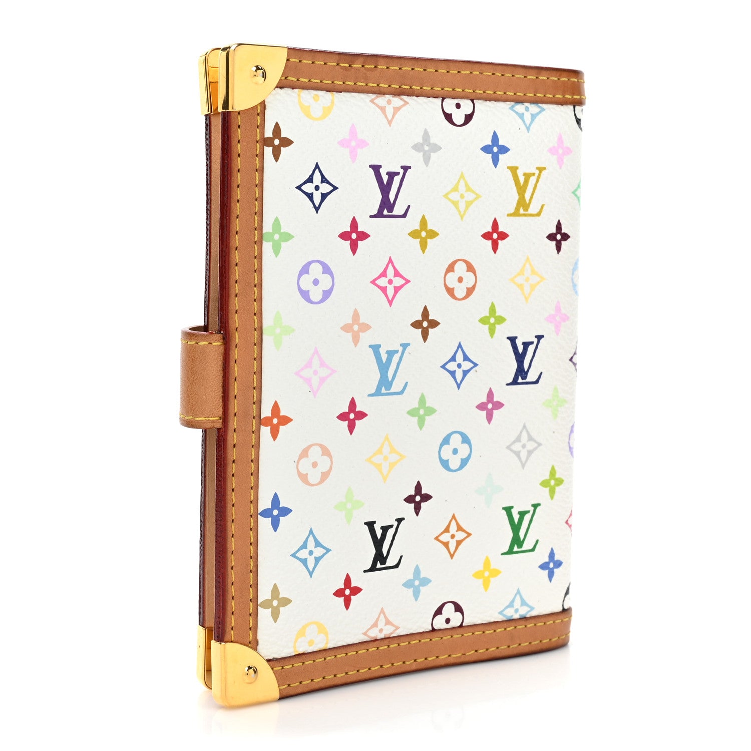 Louis Vuitton Monogram Multicolor Small Ring Agenda Cover White 3 of 11