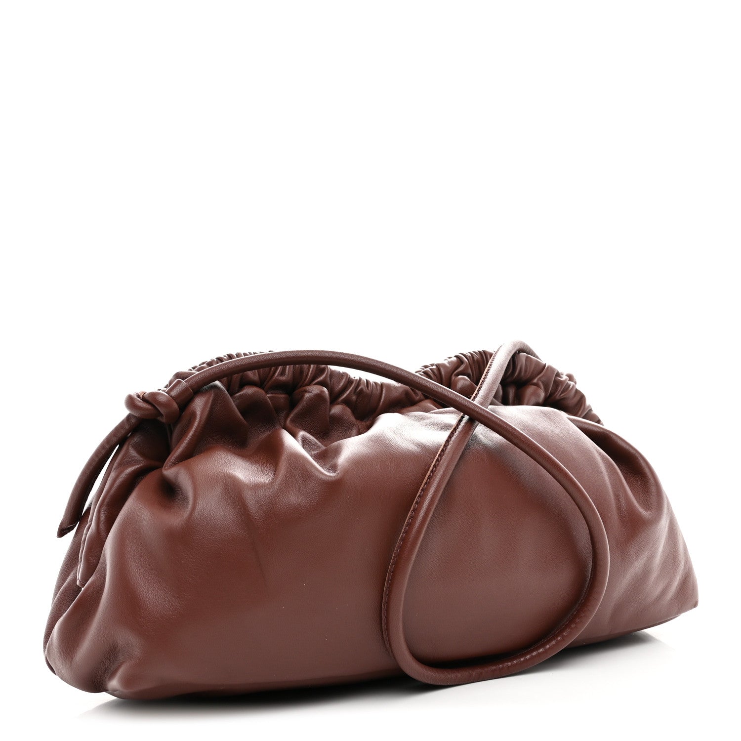 Mansur Gavriel Lambskin Oversized Cloud Clutch  Chocolate 3 of 9
