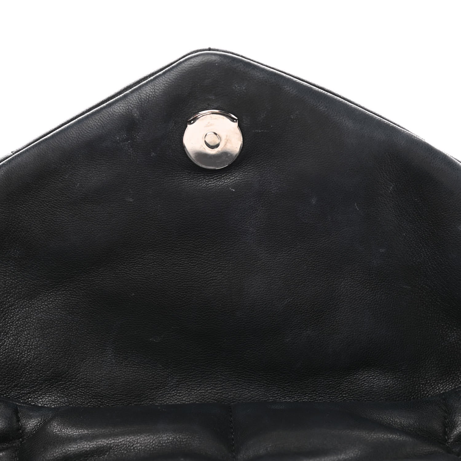 Saint Laurent Lambskin Quilted Small Loulou Puffer Monogram Chain Satchel Black 12 of 14